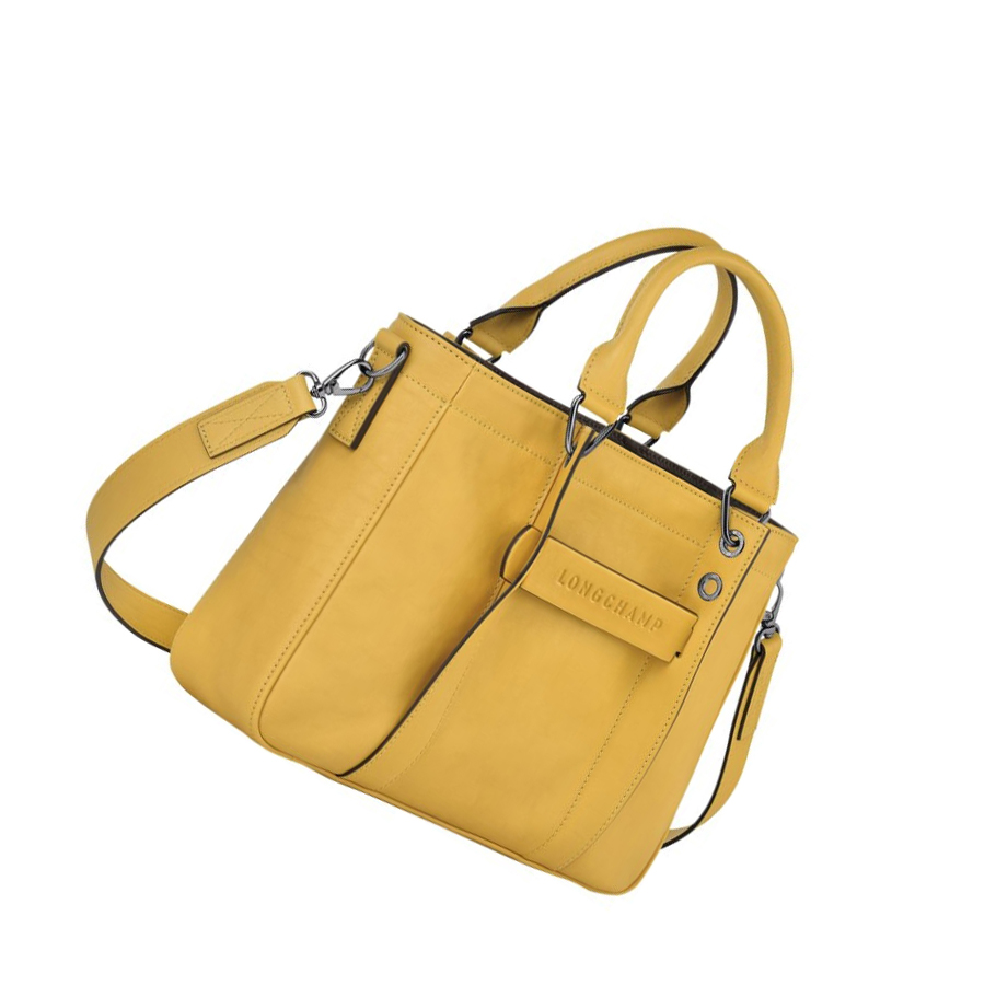 Longchamp 3D S Naisten Käsilaukut Keltainen | Fi-ZKNJ624