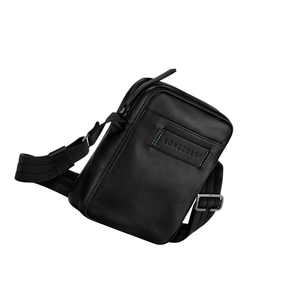 Longchamp 3D Ultra Black S Miesten Crossbody Laukut Mustat | Fi-XACJ892