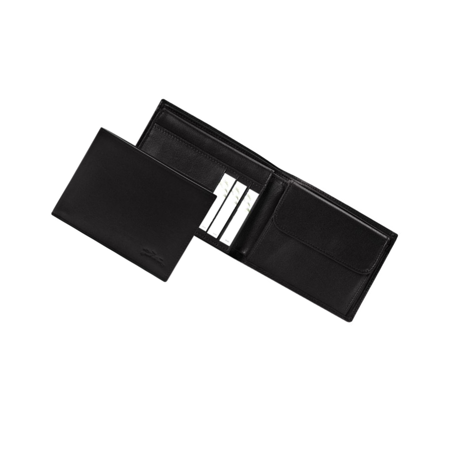 Longchamp Baxi Miesten Lompakko Mustat | Fi-RXMO902