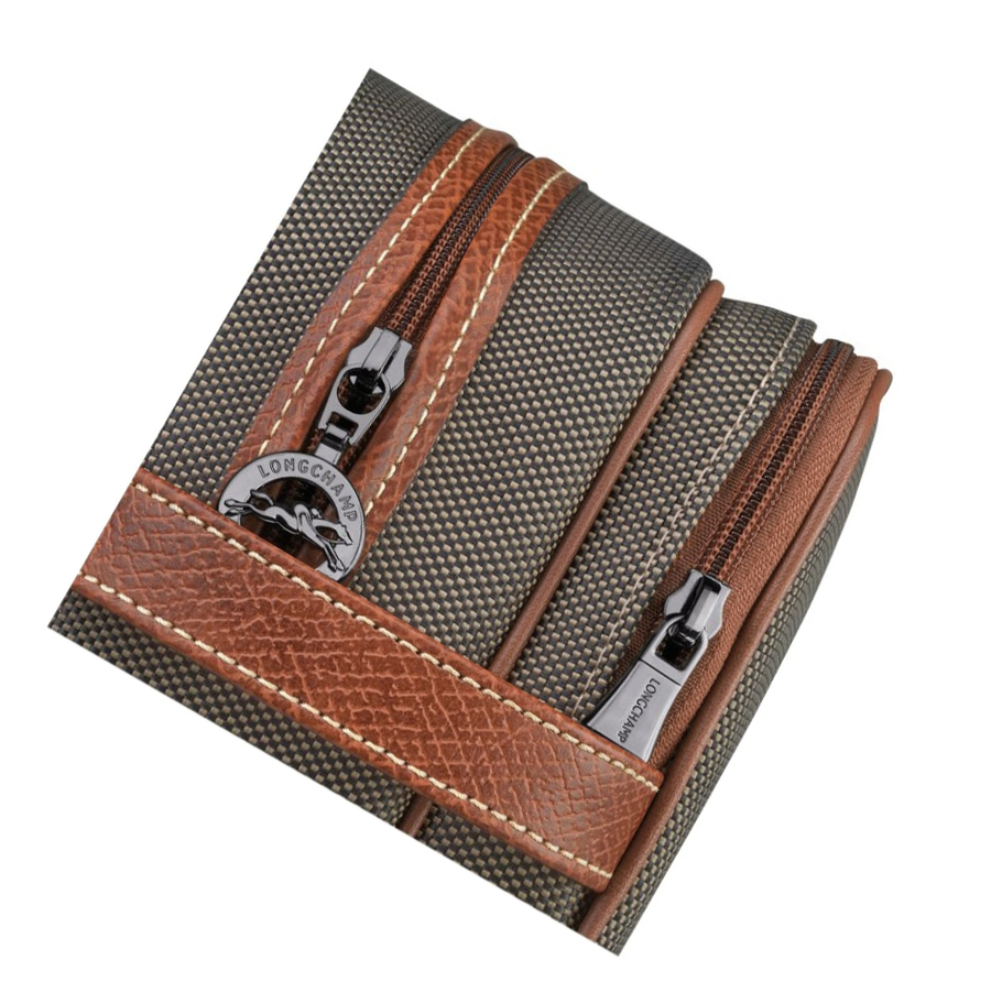 Longchamp Boxford Naisten Toilettilaukku Ruskea | Fi-FDUR271