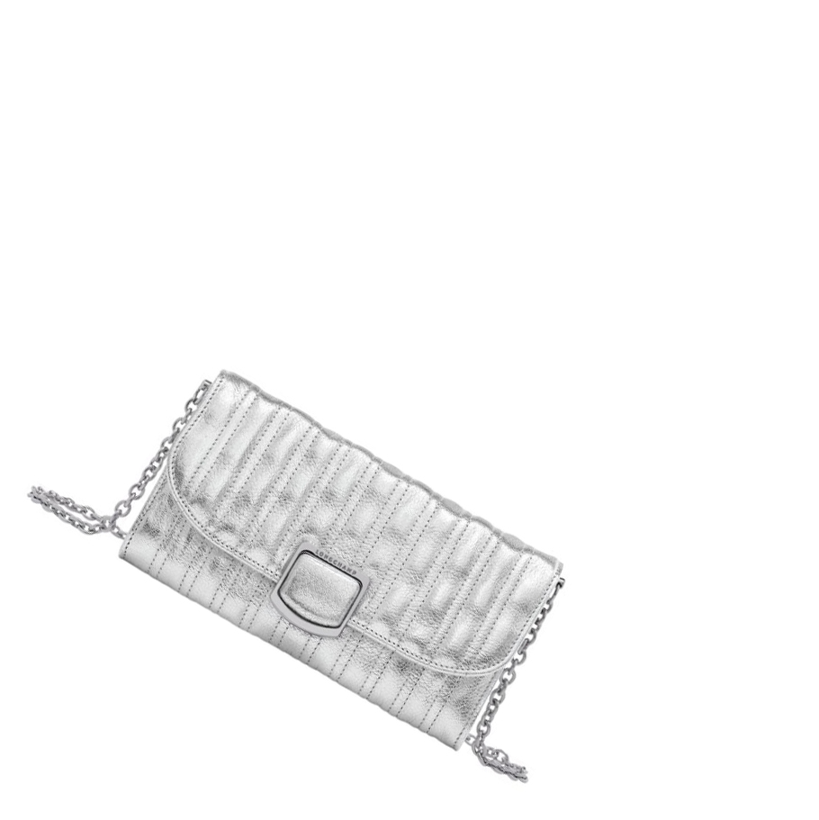 Longchamp Brioche Métal Naisten Lompakko Hopea | Fi-XIZB908