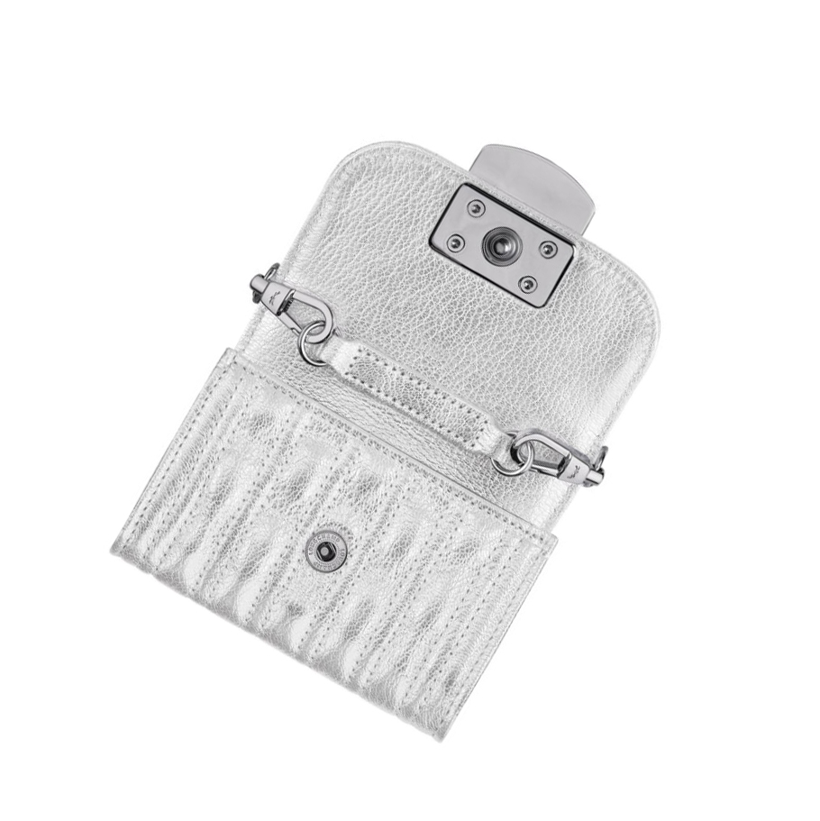 Longchamp Brioche Métal Naisten Vetoketjullinen Lompakko Hopea | Fi-YTJK256
