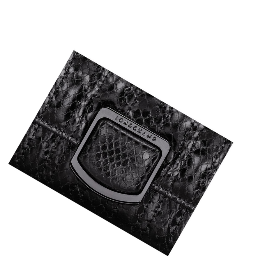 Longchamp Brioche Serpent Naisten Lompakko Mustat | Fi-WADV650