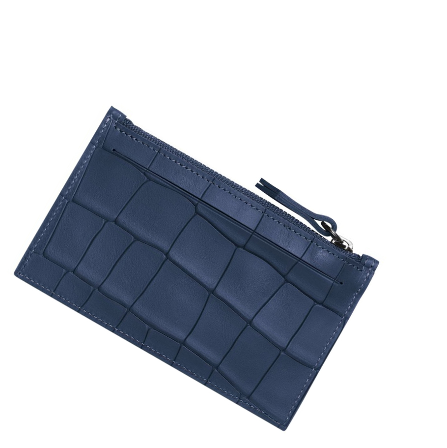 Longchamp Croco Block Miesten Kolikkokukkarot Laivastonsininen | Fi-KUID062