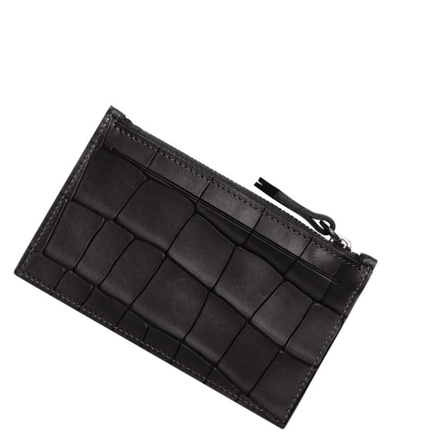 Longchamp Croco Block Miesten Kolikkokukkarot Mustat | Fi-ONAB062