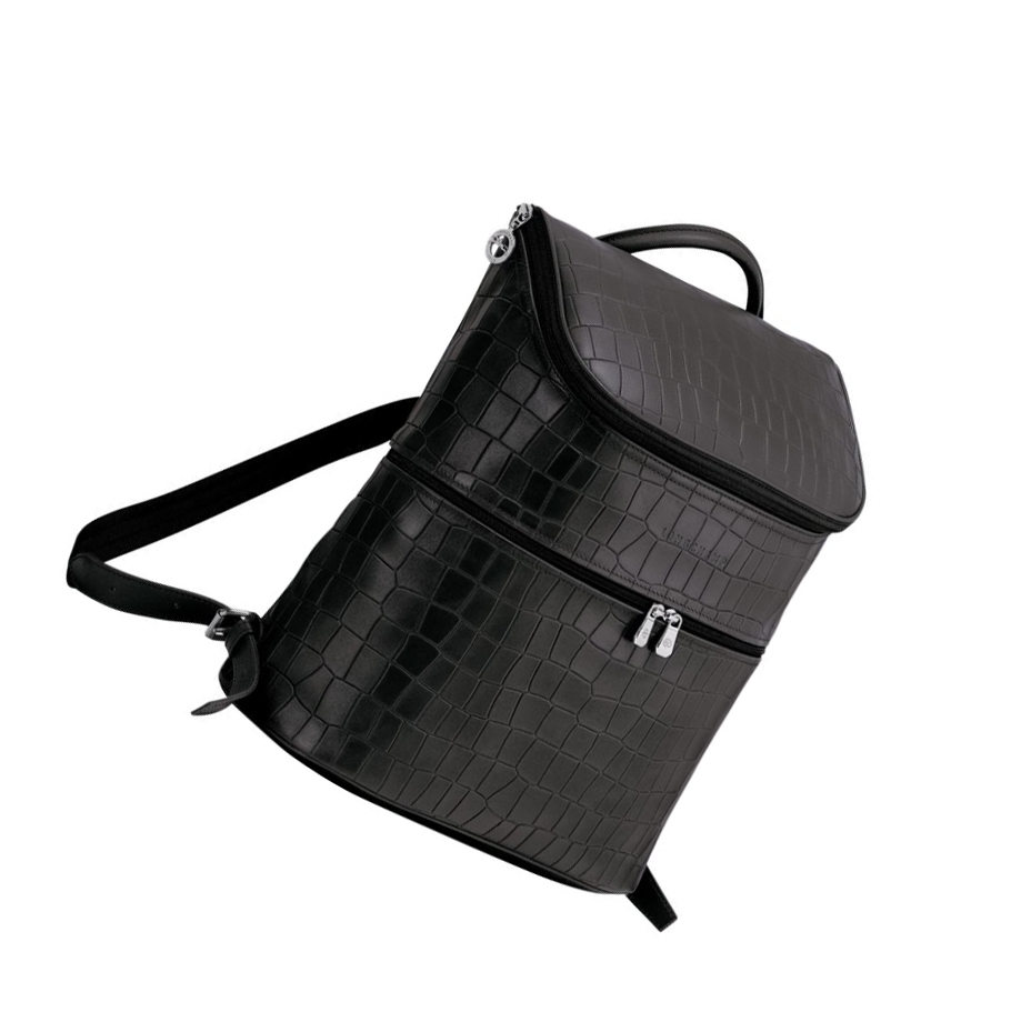 Longchamp Croco Block Miesten Reppu Mustat | Fi-SBLG249
