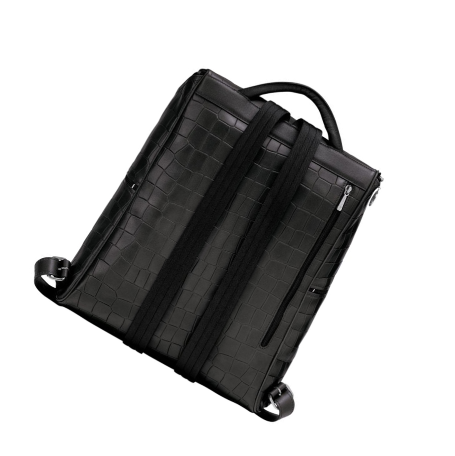 Longchamp Croco Block Miesten Reppu Mustat | Fi-SBLG249