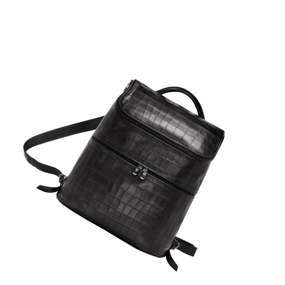 Longchamp Croco Block Miesten Reppu Mustat | Fi-SBLG249