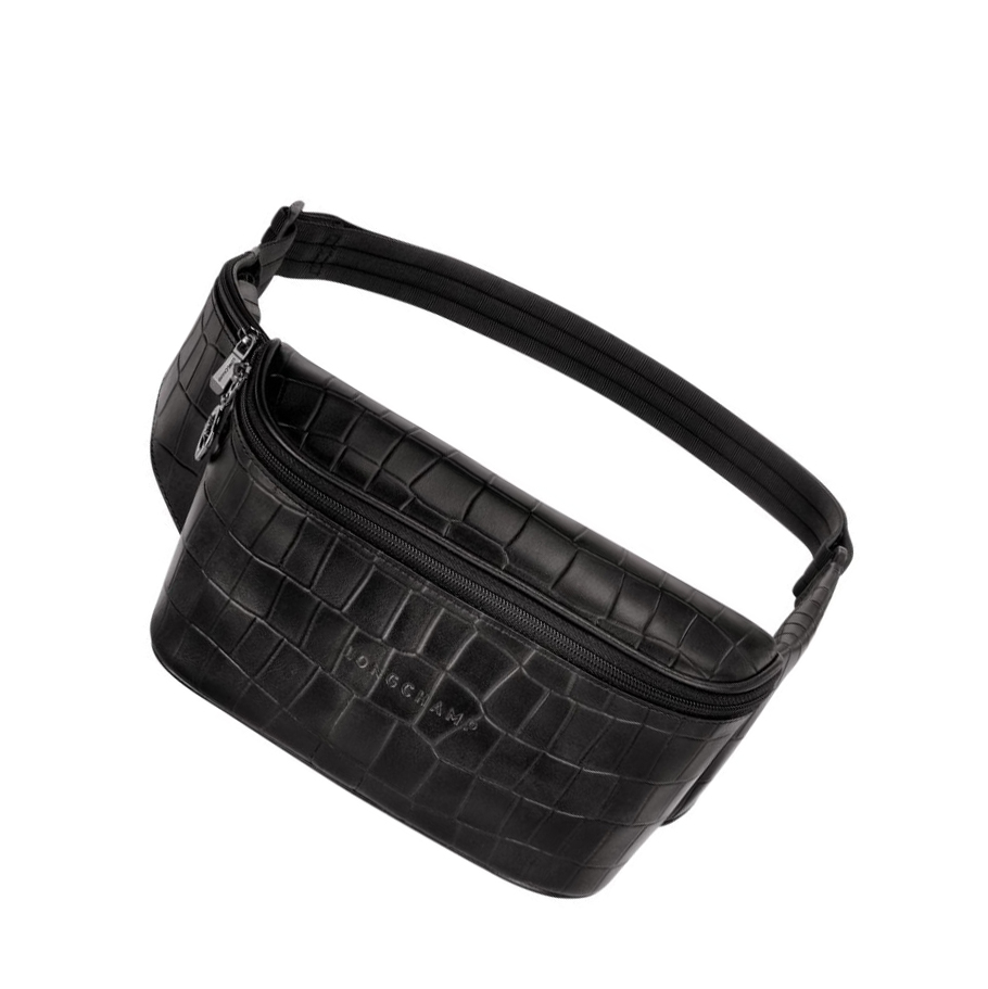 Longchamp Croco Block Miesten Vyölaukku Mustat | Fi-AXGK312