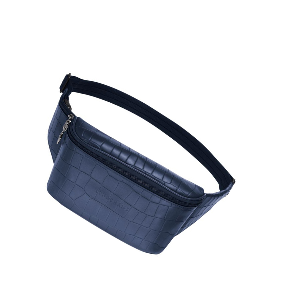 Longchamp Croco Block Miesten Vyölaukku Laivastonsininen | Fi-EYHT127