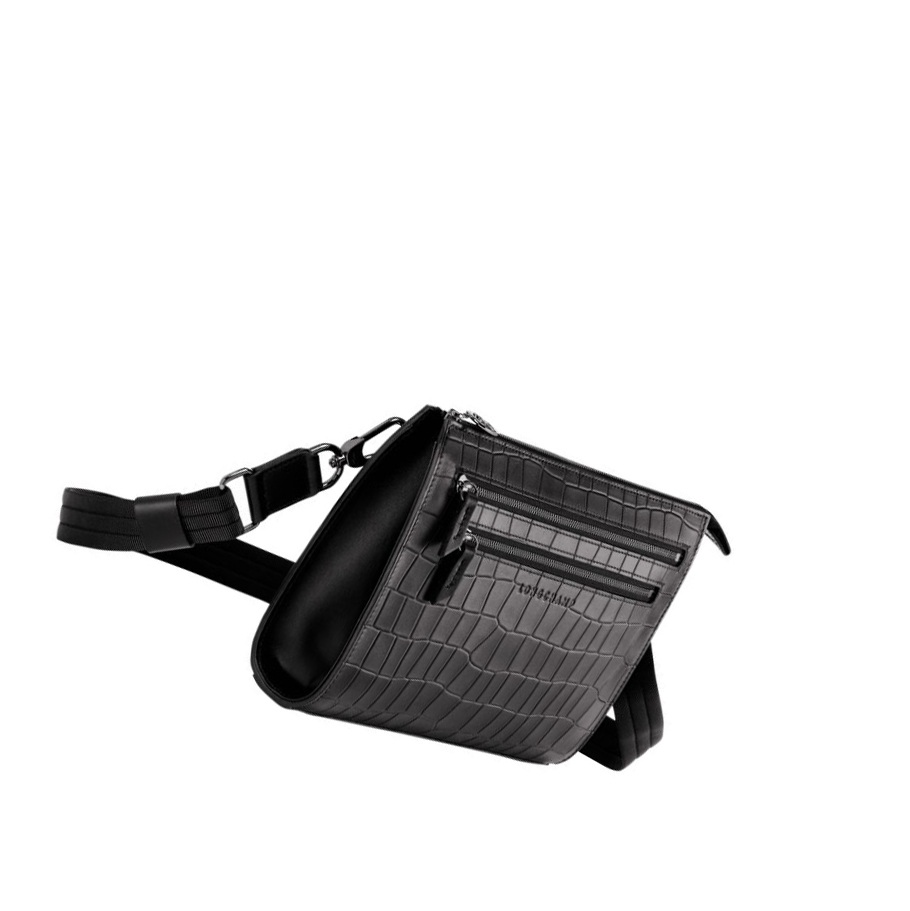 Longchamp Croco Block Naisten Crossbody Laukut Mustat | Fi-IDCH486