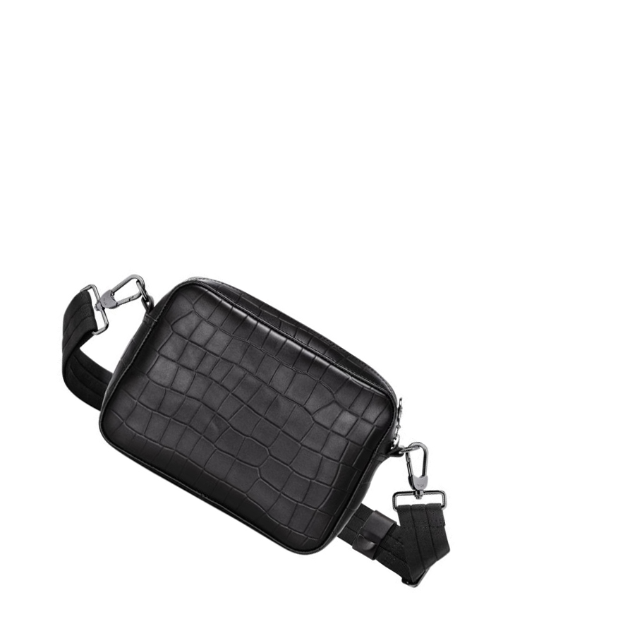 Longchamp Croco Block Naisten Crossbody Laukut Mustat | Fi-VFMS861