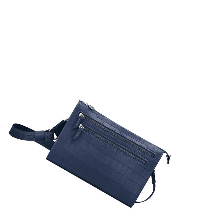 Longchamp Croco Block Naisten Crossbody Laukut Laivastonsininen | Fi-VWUG892