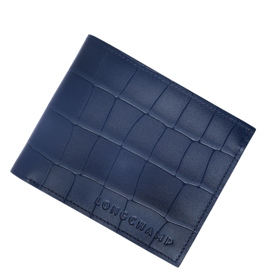 Longchamp Croco Block Naisten Lompakko Laivastonsininen | Fi-TIDM410