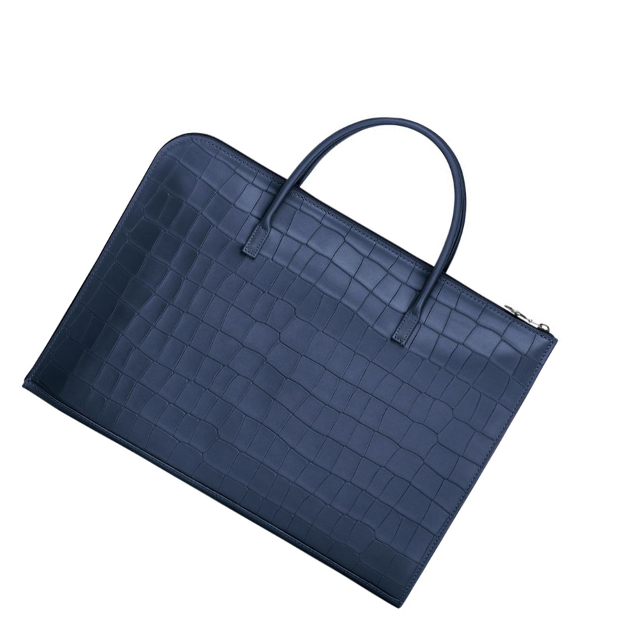 Longchamp Croco Block S Miesten Salkku Laivastonsininen | Fi-URYX268