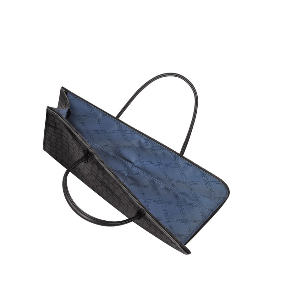 Longchamp Croco Block S Naisten Salkku Mustat | Fi-QUKI125