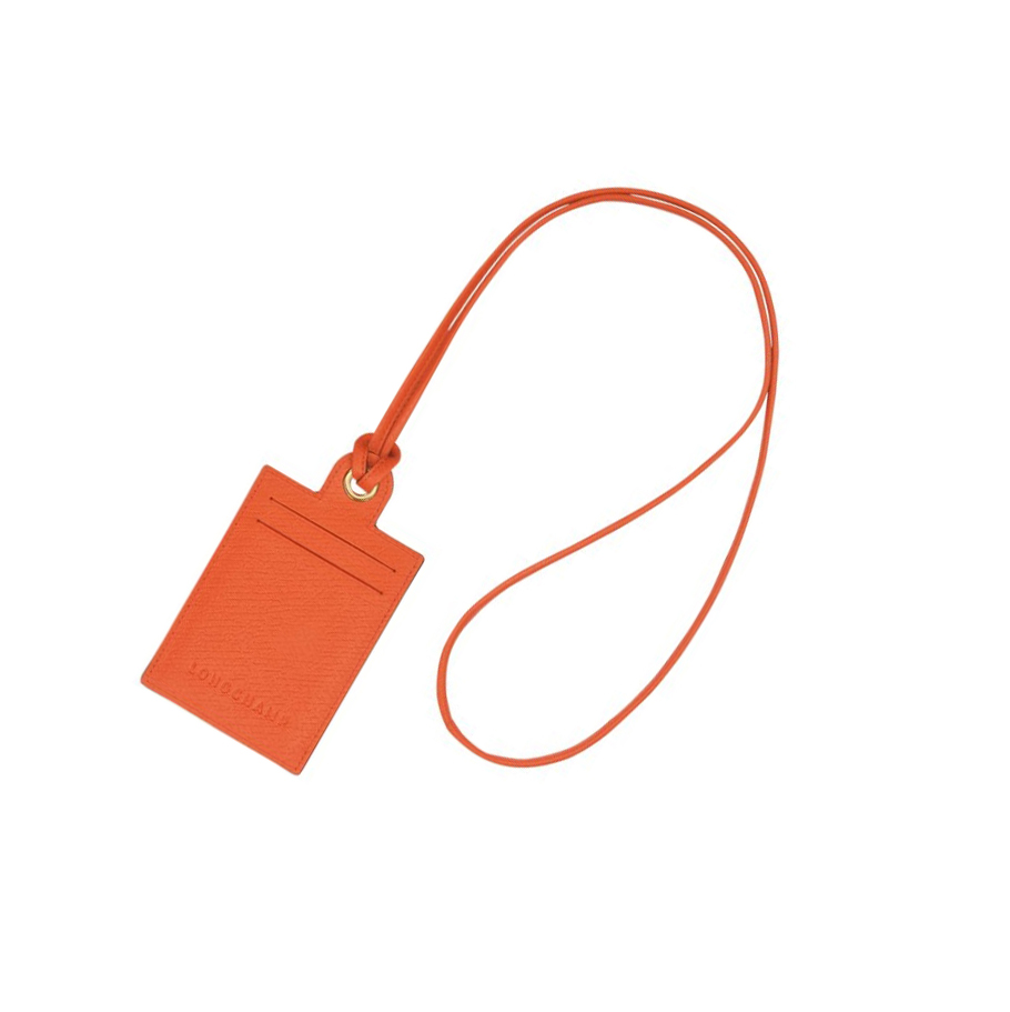 Longchamp Cuir De Russie Miesten Kortinhaltijat Oranssi | Fi-HPCN795