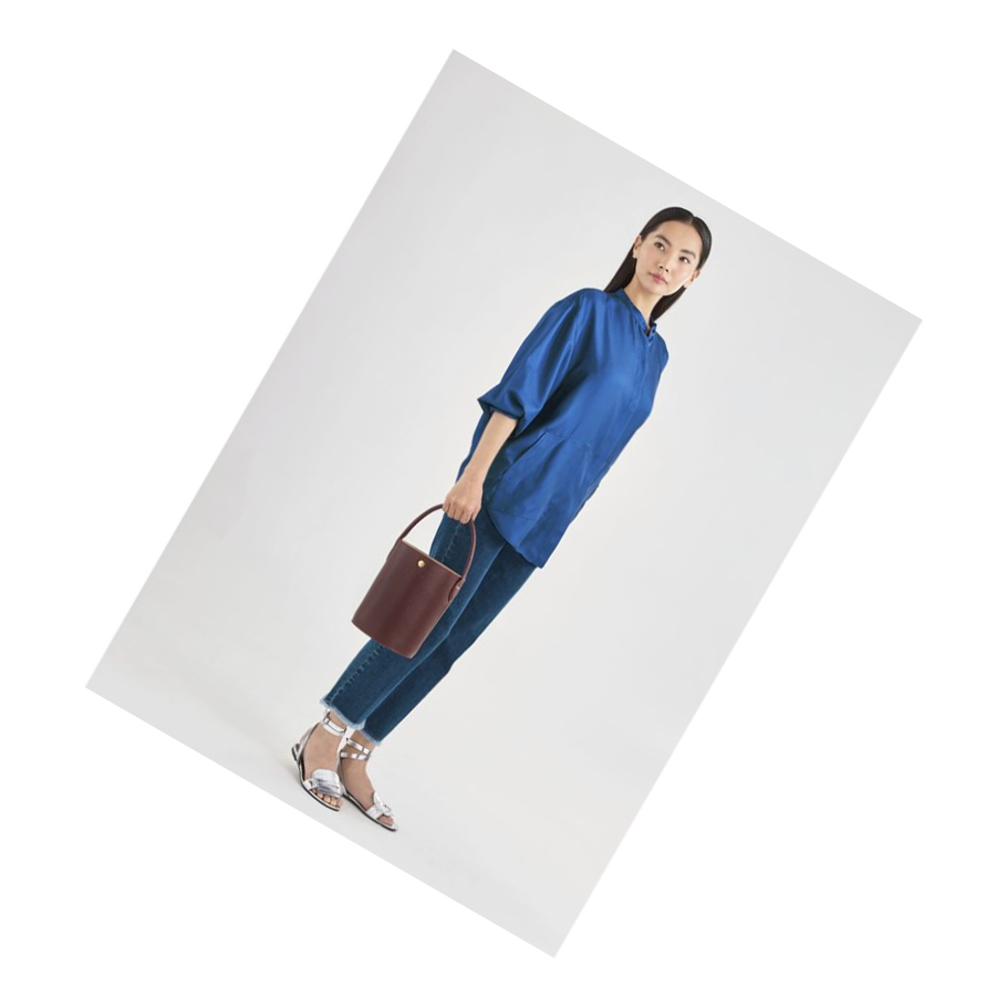 Longchamp Cuir De Russie Naisten Käsilaukut Punainen | Fi-ASCT724