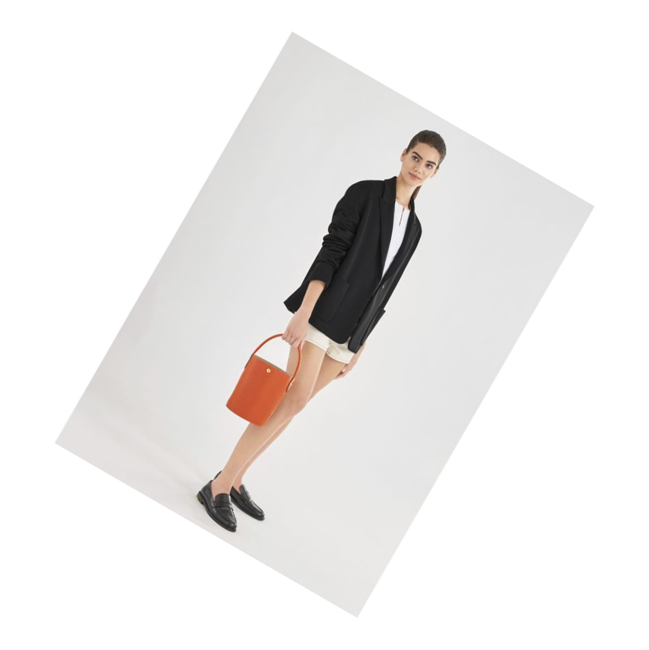 Longchamp Cuir De Russie Naisten Käsilaukut Oranssi | Fi-UMKQ593