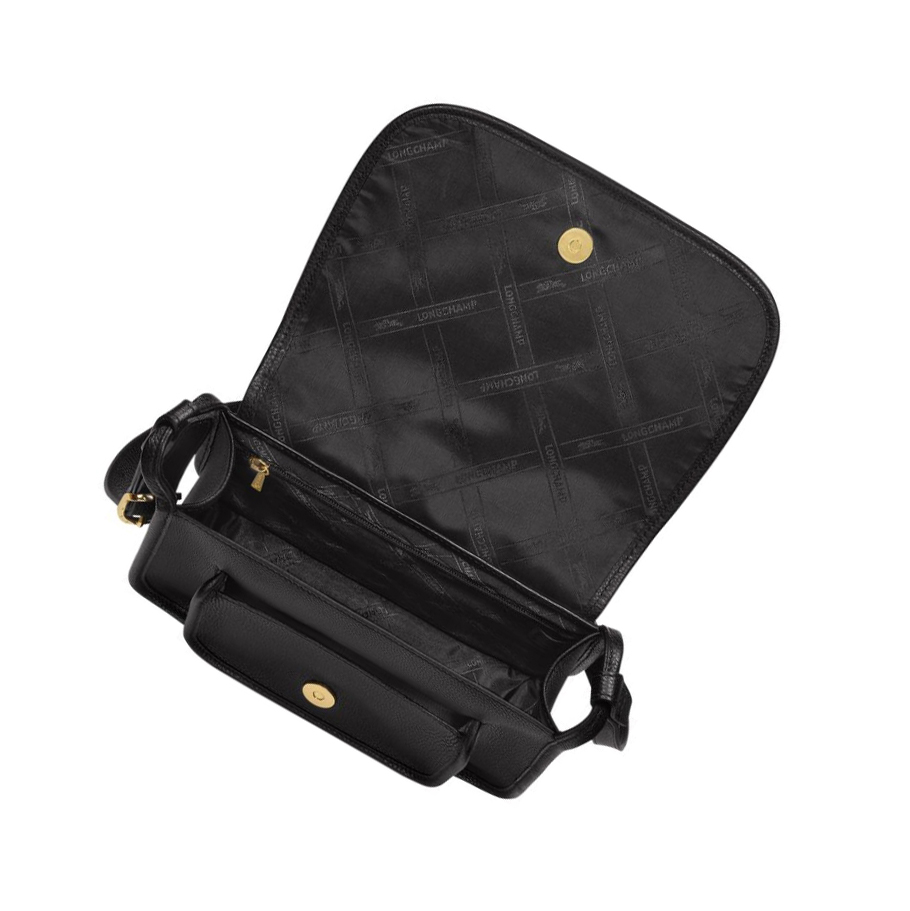 Longchamp Le Foulonné M Naisten Crossbody Laukut Mustat | Fi-VNHE437