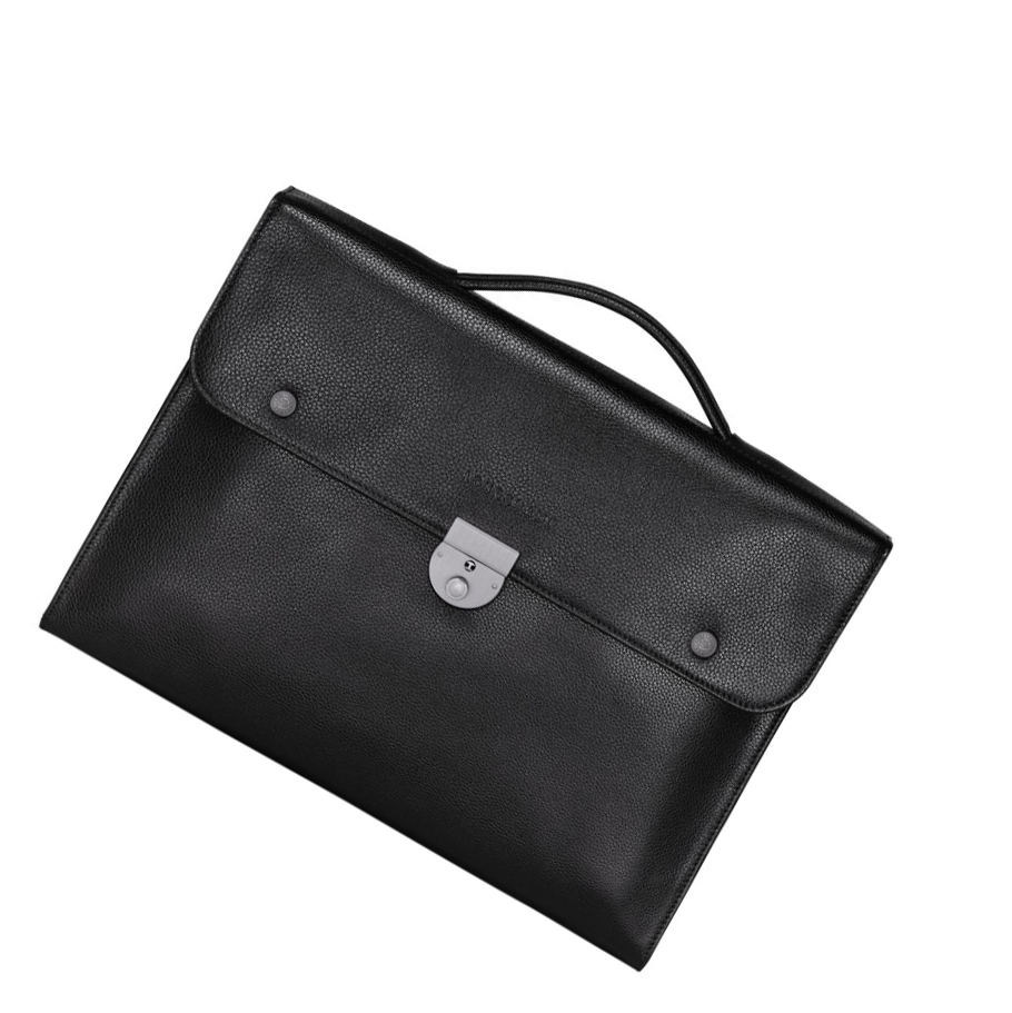 Longchamp Le Foulonné M Naisten Salkku Mustat | Fi-NQTP685