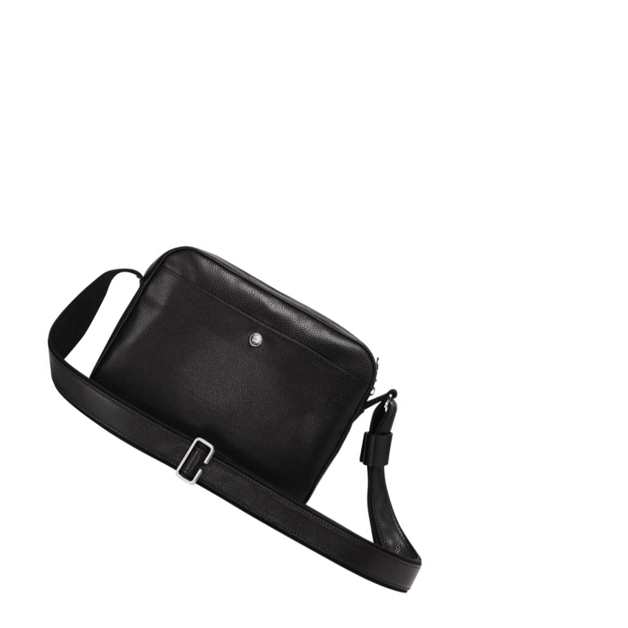 Longchamp Le Foulonné Miesten Crossbody Laukut Mustat | Fi-AKFG246