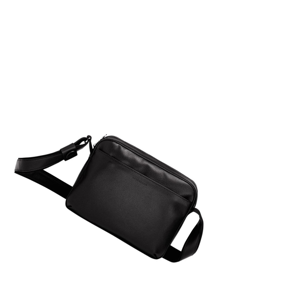 Longchamp Le Foulonné Miesten Crossbody Laukut Mustat | Fi-AKFG246