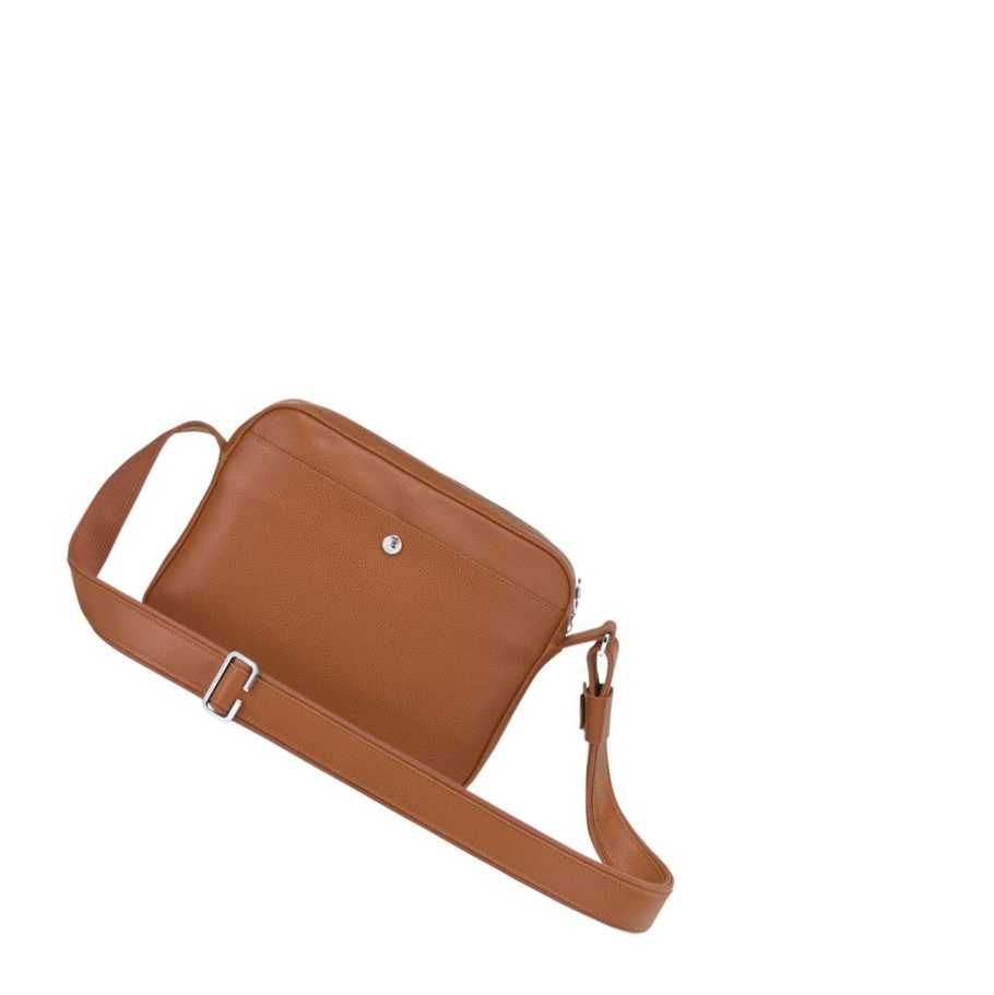 Longchamp Le Foulonné Miesten Crossbody Laukut Ruskea | Fi-ASKX319