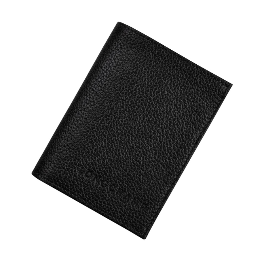 Longchamp Le Foulonné Miesten Kortinhaltijat Mustat | Fi-DHCX360