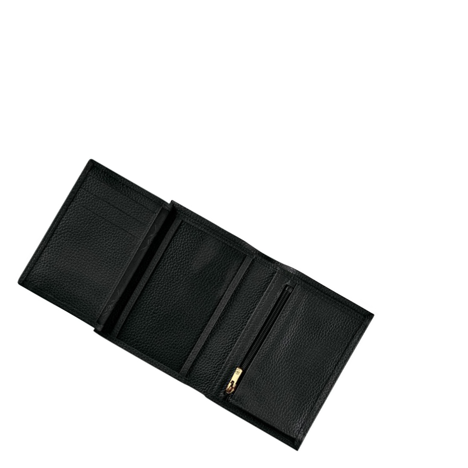 Longchamp Le Foulonné Miesten Lompakko Mustat | Fi-IYZK193