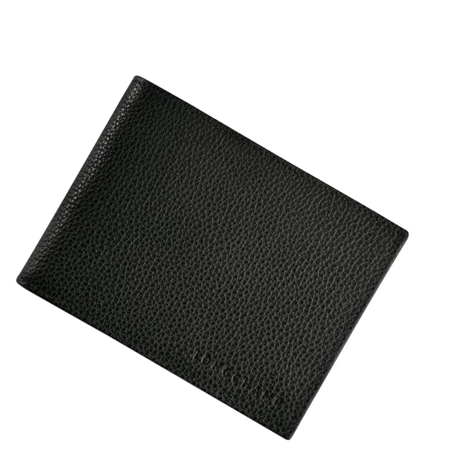 Longchamp Le Foulonné Miesten Lompakko Mustat | Fi-VMUB029
