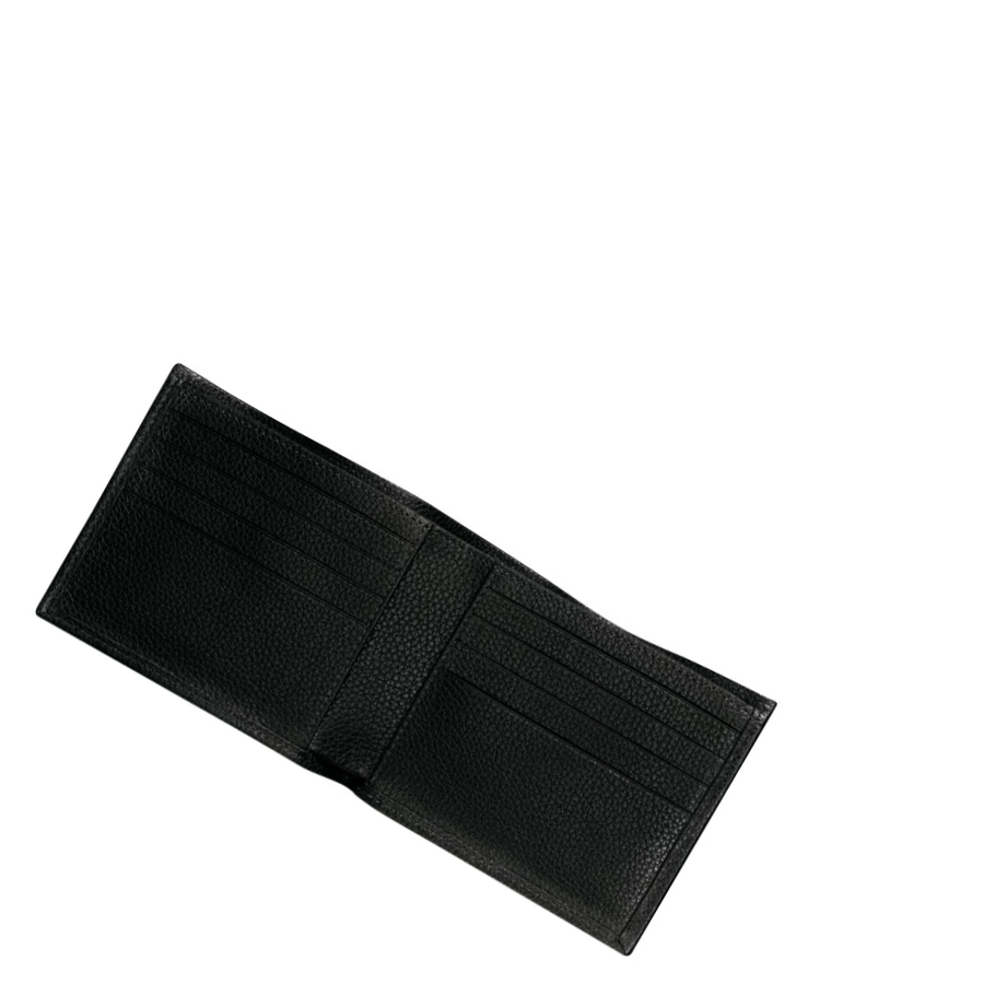 Longchamp Le Foulonné Miesten Lompakko Mustat | Fi-XGRL872
