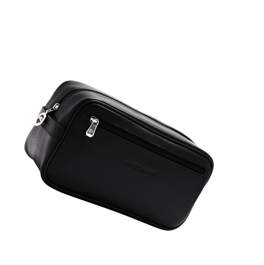 Longchamp Le Foulonné Miesten Toilettilaukku Mustat | Fi-BNLK875