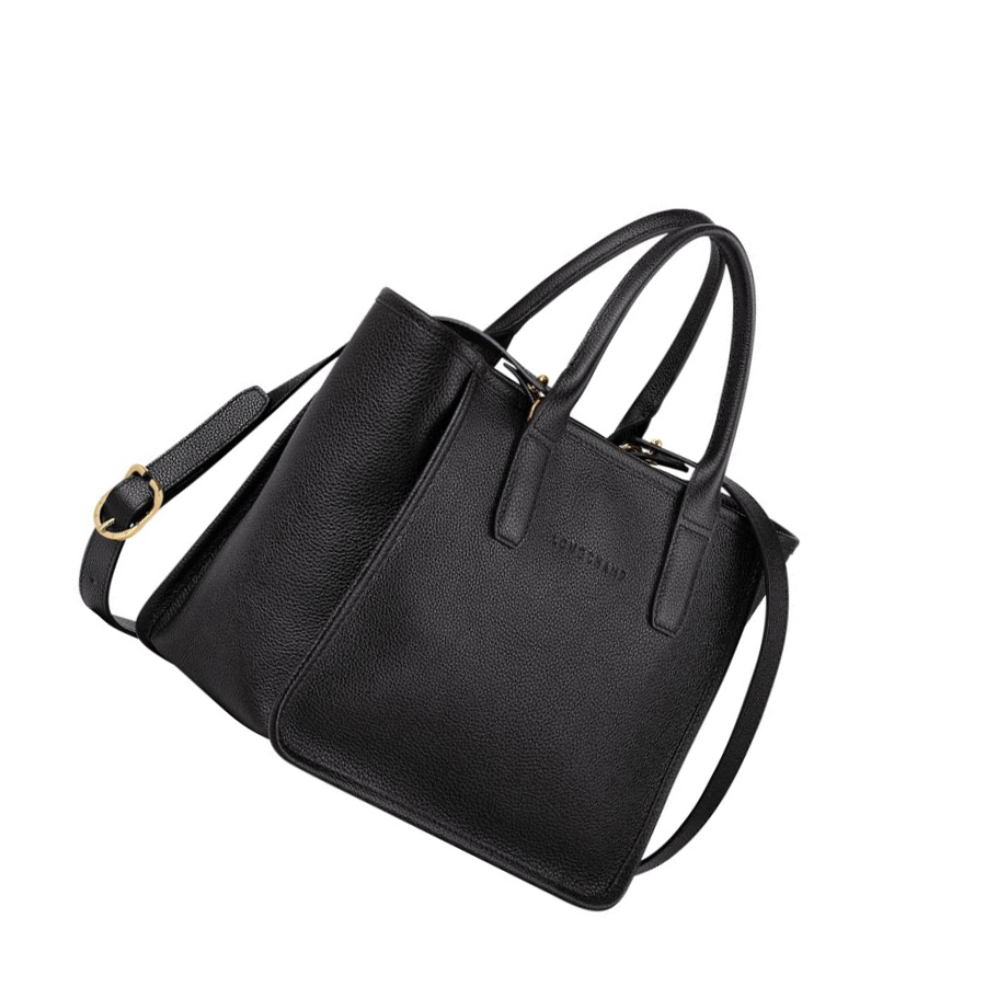 Longchamp Le Foulonné Naisten Käsilaukut Mustat | Fi-CADB297