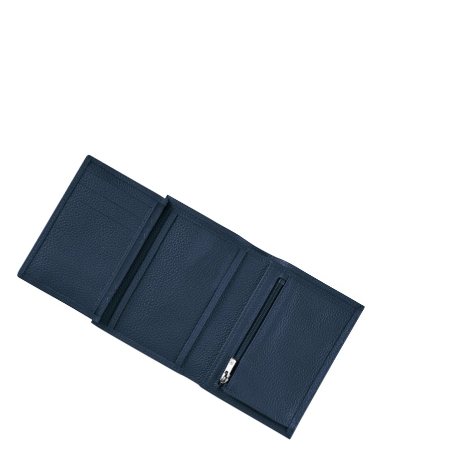 Longchamp Le Foulonné Naisten Lompakko Laivastonsininen | Fi-TLXP746
