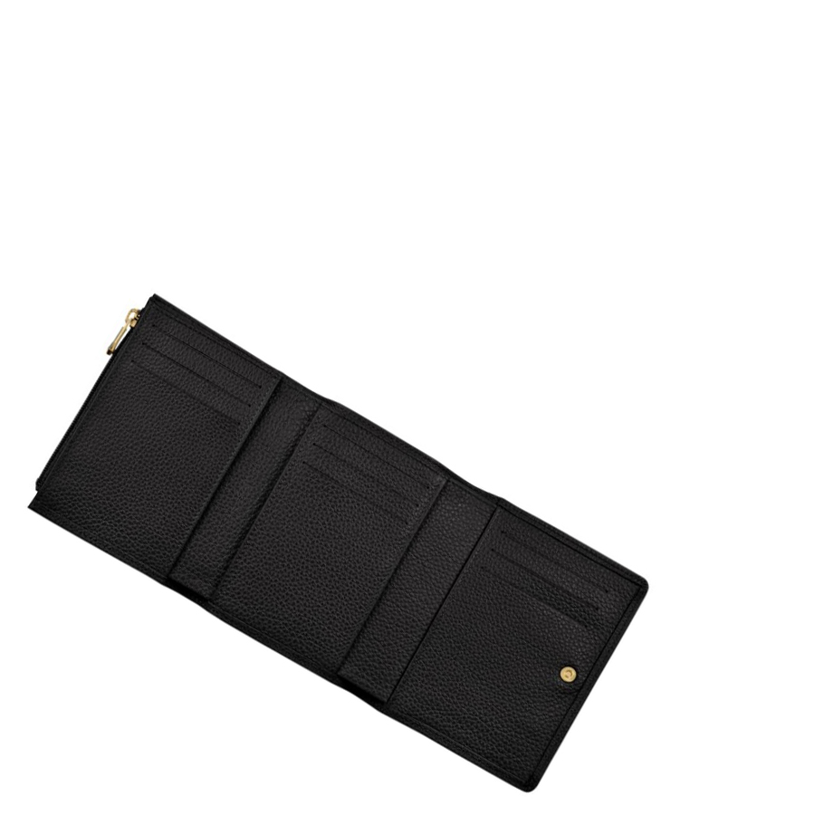 Longchamp Le Foulonné Naisten Lompakko Mustat | Fi-UQGO975