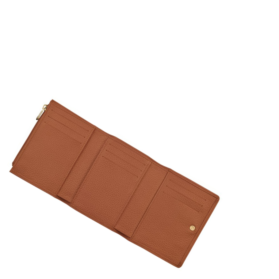 Longchamp Le Foulonné Naisten Lompakko Ruskea | Fi-ERKF618