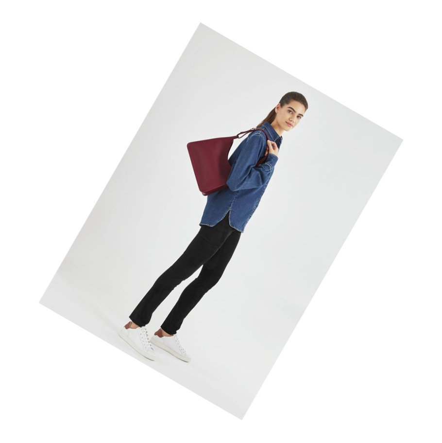 Longchamp Le Foulonné Naisten Olkalaukku Punainen | Fi-MHNE954