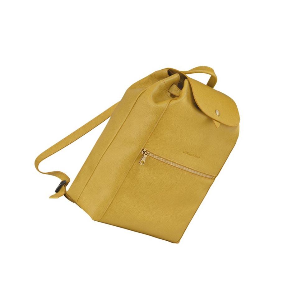 Longchamp Le Foulonné Naisten Reppu Keltainen | Fi-IOJB237
