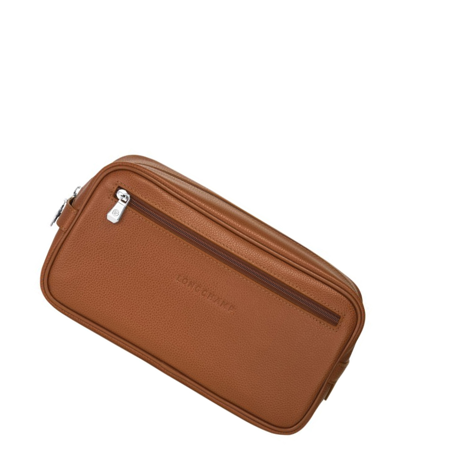 Longchamp Le Foulonné Naisten Toilettilaukku Ruskea | Fi-JUAW375
