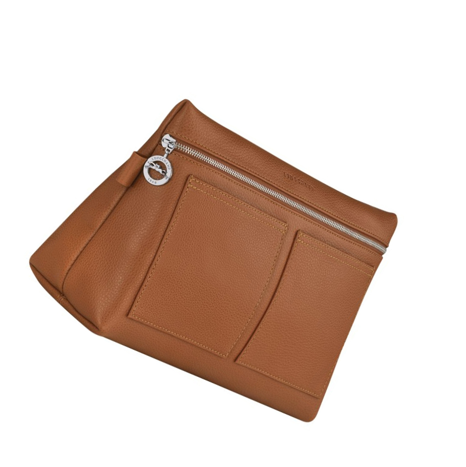 Longchamp Le Foulonné Naisten Toilettilaukku Ruskea | Fi-SXHD723