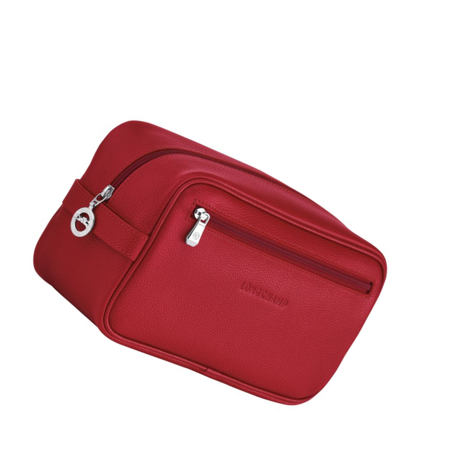 Longchamp Le Foulonné Naisten Toilettilaukku Punainen | Fi-ZBFI491