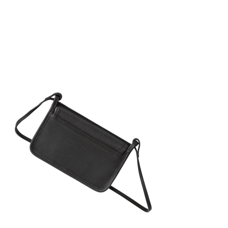 Longchamp Le Foulonné Naisten Vetoketjullinen Lompakko Mustat | Fi-CILT318