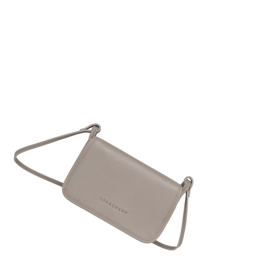 Longchamp Le Foulonné Naisten Vetoketjullinen Lompakko Harmaat | Fi-FLOD847