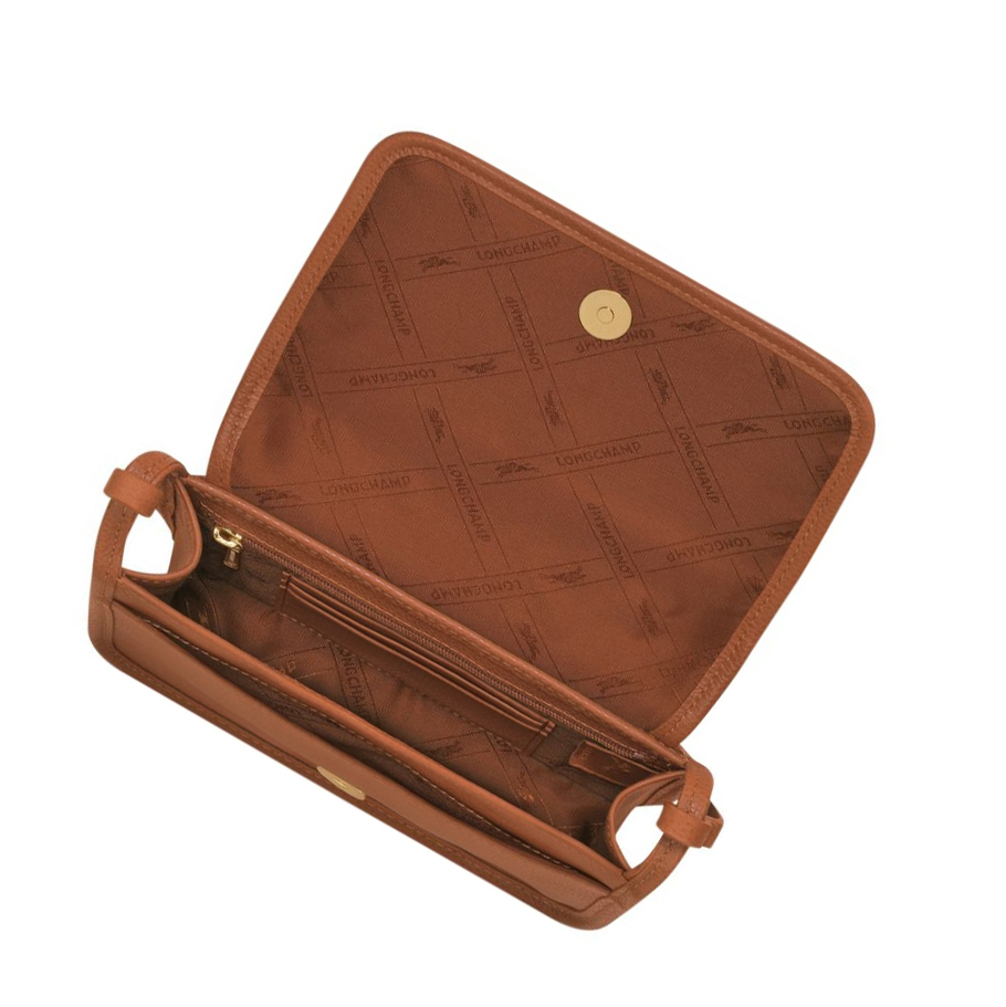 Longchamp Le Foulonné Naisten Vetoketjullinen Lompakko Ruskea | Fi-RAYO809
