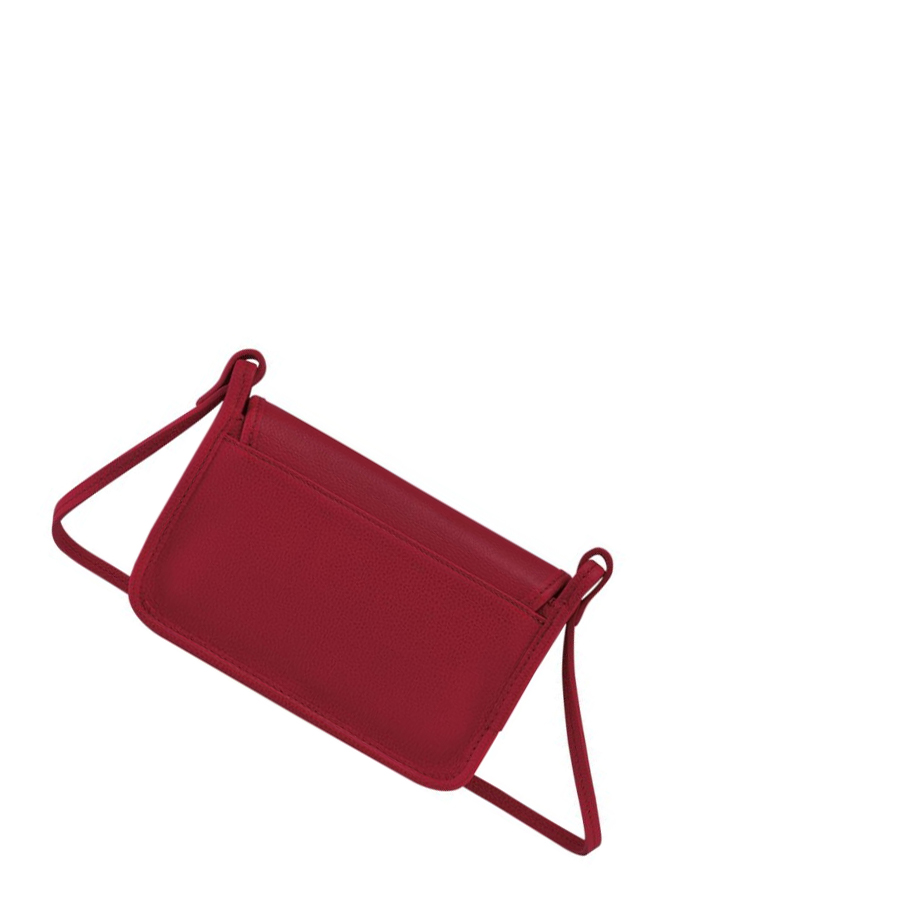 Longchamp Le Foulonné Naisten Vetoketjullinen Lompakko Punainen | Fi-WSTD924