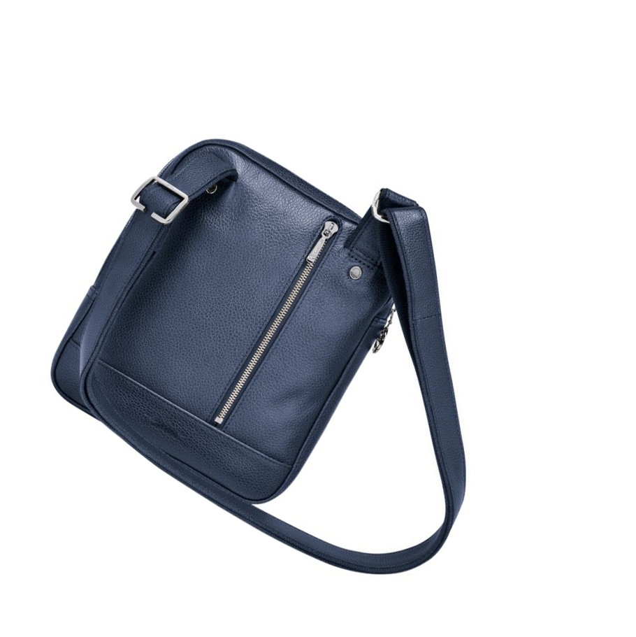 Longchamp Le Foulonné S Miesten Crossbody Laukut Laivastonsininen | Fi-OYKN342