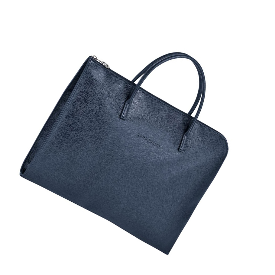 Longchamp Le Foulonné S Naisten Salkku Laivastonsininen | Fi-BIEK645