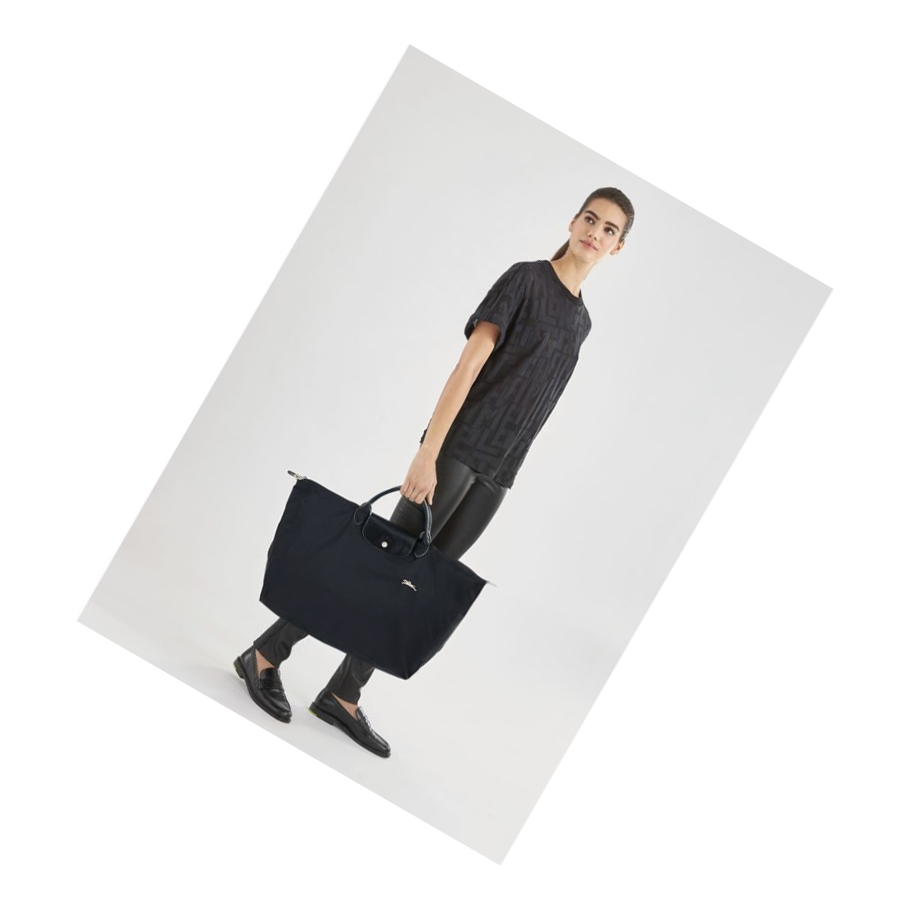 Longchamp Le Pliage Club L Miesten Matkakassit Mustat | Fi-LMCB932