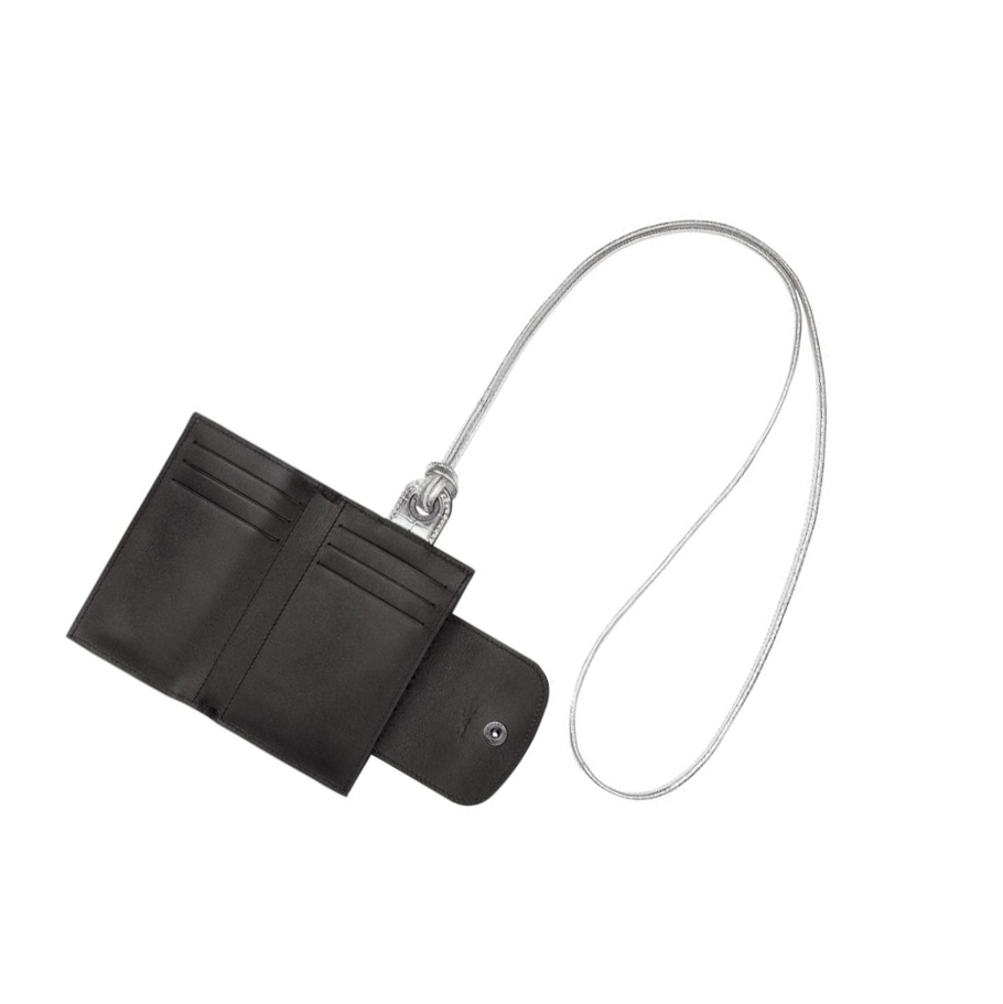 Longchamp Le Pliage Cuir Croco Naisten Kortinhaltijat Hopea | Fi-QFTK321